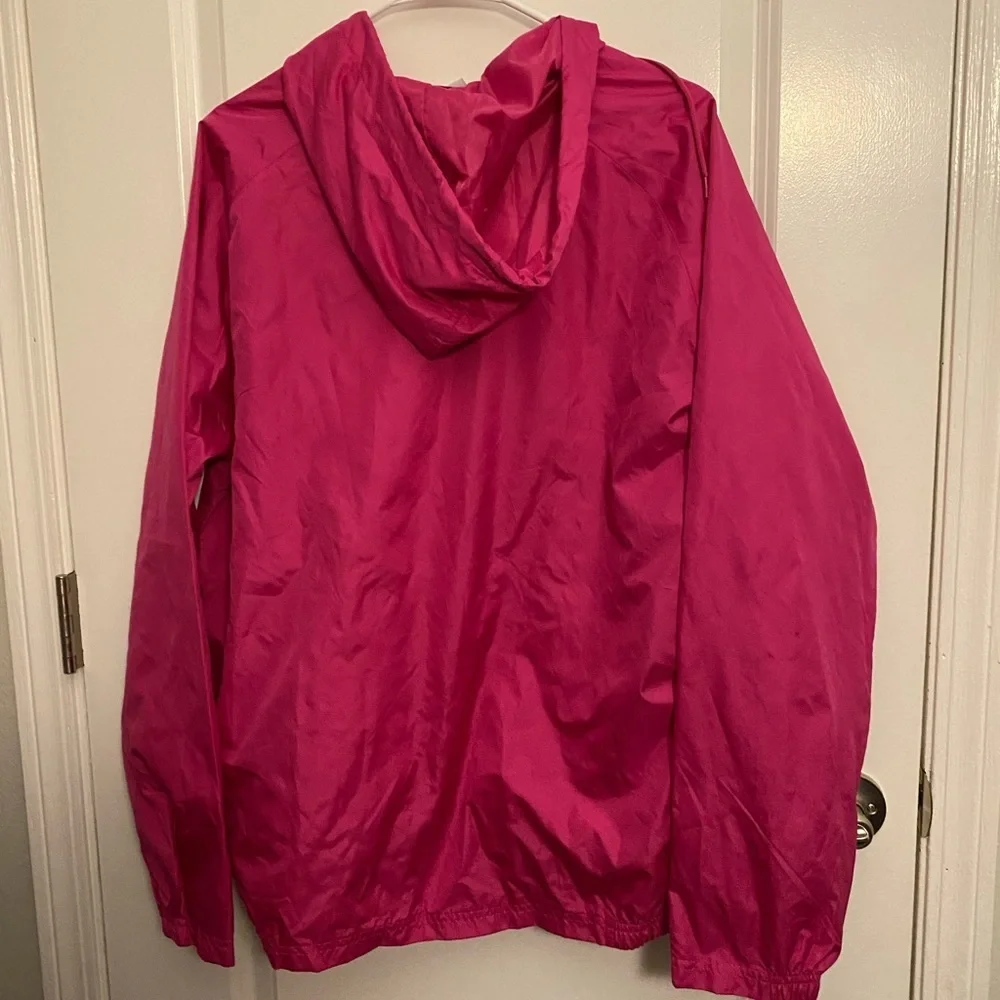 Augusta Women's Long Sleeve Pink Hooded Raincoat Size Medium - Picture 3 of 3